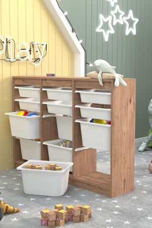 12-11-02 12 Baskets Multifunctional Lara Cabinet PINE