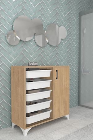 12-02-14 5 Baskets Multifunctional Kayra Cabinet SAPPHIRE-OAK