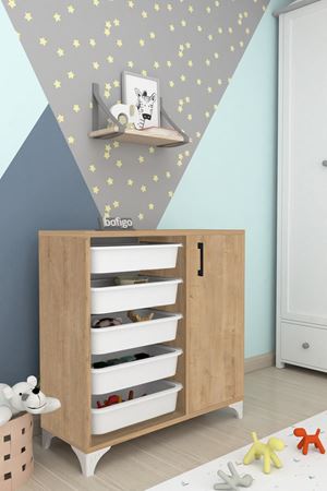 12-02-14 5 Baskets Multifunctional Kayra Cabinet SAPPHIRE-OAK