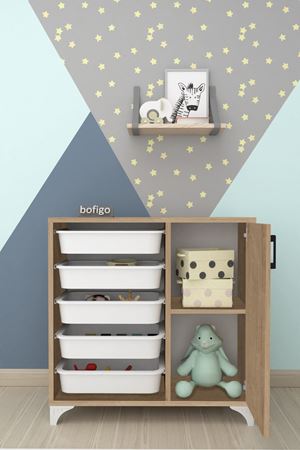 12-02-14 5 Baskets Multifunctional Kayra Cabinet SAPPHIRE-OAK