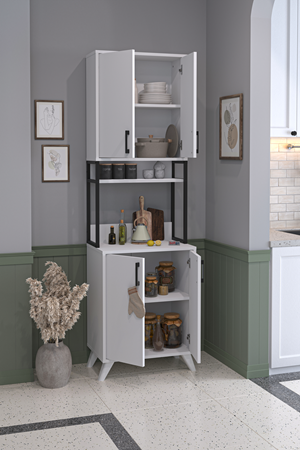 12-48-01 Sedef Kitchen Cabinet WHITE