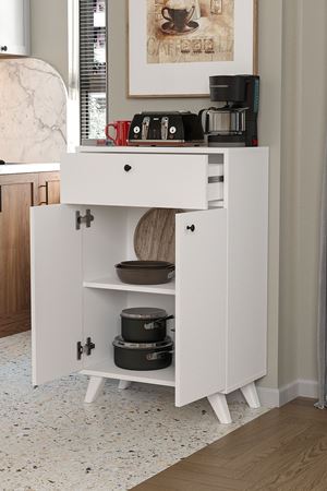 12-05-01 Ezgi Cabinet With Drawer WHITE