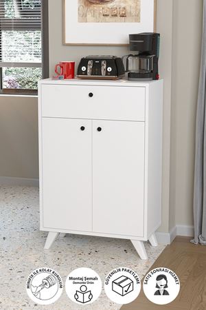 12-05-01 Ezgi Cabinet With Drawer WHITE