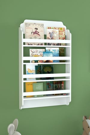 Bofigo 4 Raflı Montessori Kitaplık Eğitici Çocuk Kitaplığı Çocuk Odası Kitaplığı Pella Beyaz