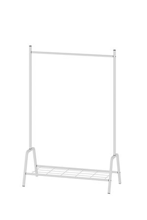 Bofigo Konfeksiyon Askısı Ayaklı Askılık Elbise Askılığı Raflı Askılık Venüs Beyaz