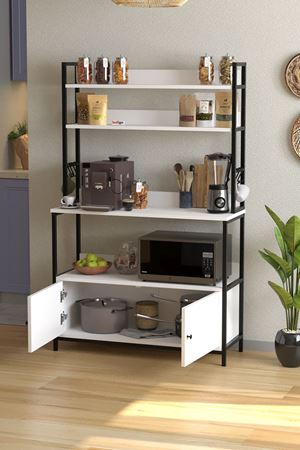 28-03-01 Ethiopia Two-Door Kitchen Stand WHITE