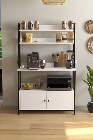 28-03-01 Ethiopia Two-Door Kitchen Stand WHITE