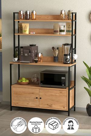 28-03-02 Ethiopia Two-Door Kitchen Stand PINE