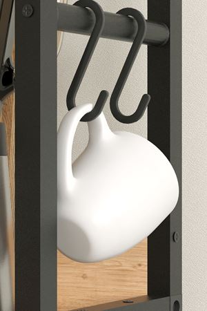 28-03-02 Ethiopia Two-Door Kitchen Stand PINE