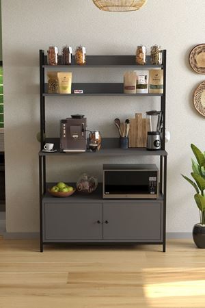 28-03-08 Ethiopia Two-Door Kitchen Stand ANTHRACITE