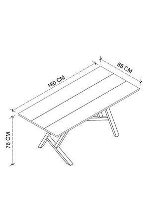 34-02-02 Oslo Dining Table With Star Shaped Legs PINE