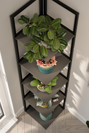 15-18-08 Selanik Corner Bookshelf ANTHRACITE