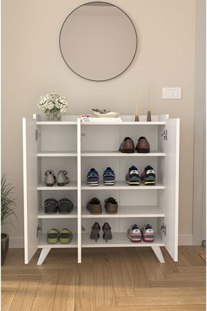 12-30-01 Kumsal Cabinet With 3 Doors WHITE