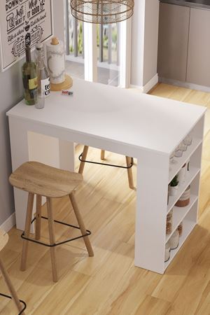 34-09-01 Kitchen Bar Table WHITE