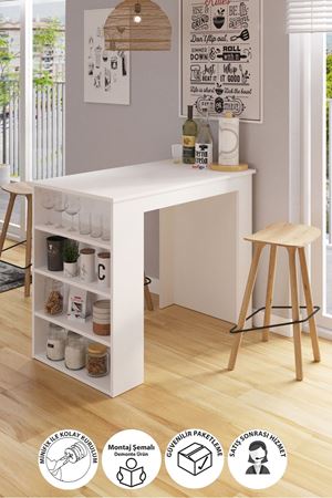 34-09-01 Kitchen Bar Table WHITE