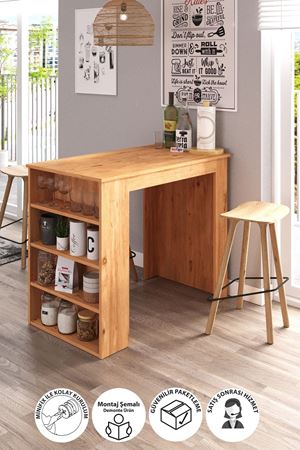 34-09-02 Kitchen Bar Table PINE