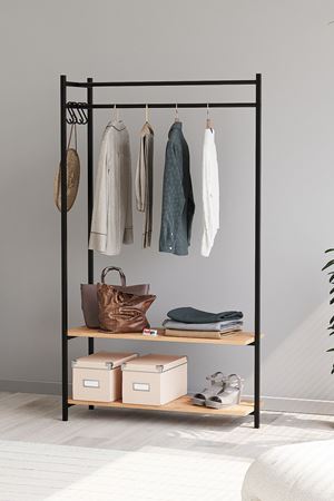 Bofigo Konfeksiyon Askısı Ayaklı Askılık Elbise Askılığı Raflı Askılık Jüpiter Çam