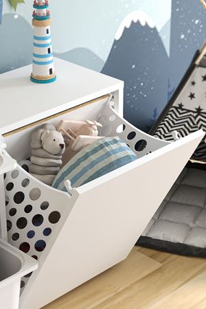 12-39-01 2 Baskets Multifunctional Sıla Cabinet WHITE