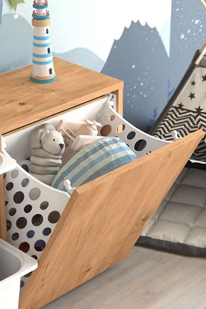 12-39-02 2 Baskets Multifunctional Sıla Cabinet PINE