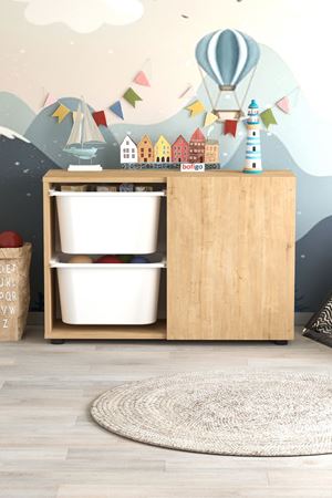 12-39-14 2 Baskets Multifunctional Sıla Cabinet SAPPHIRE-OAK