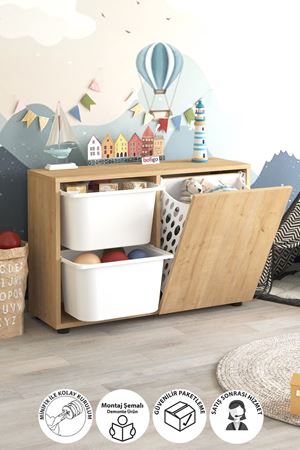 12-39-14 2 Baskets Multifunctional Sıla Cabinet SAPPHIRE-OAK