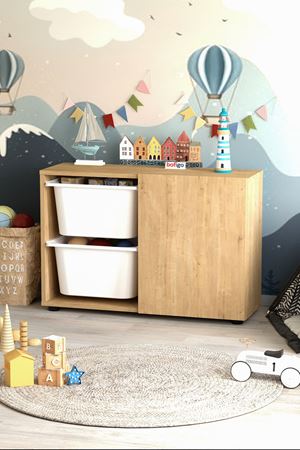 12-39-14 2 Baskets Multifunctional Sıla Cabinet SAPPHIRE-OAK