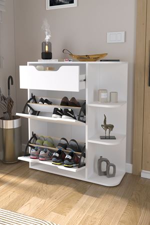 18-35-01 Smyrna Shoerack WHITE