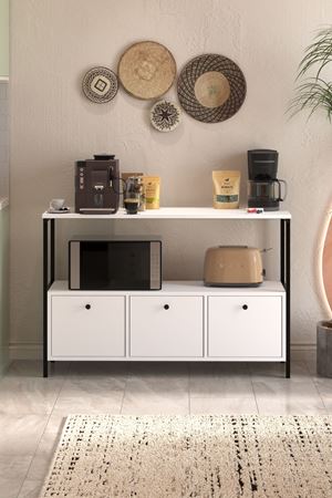 29-03-01 Console with Flap Door WHITE