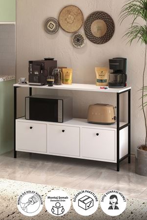 29-03-01 Console with Flap Door WHITE