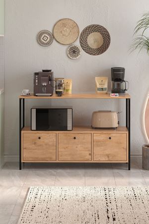 29-03-02 Console with Flap Door PINE