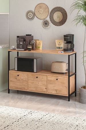 29-03-02 Console with Flap Door PINE