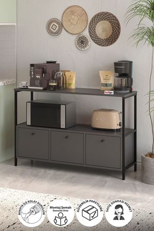 29-03-08 Console with Flap Door ANTHRACITE