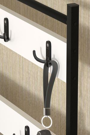 Bofigo 3 Raflı Metal Portmanto Elbise Askılığı Vestiyer Ayakkabılık Samanyolu Beyaz