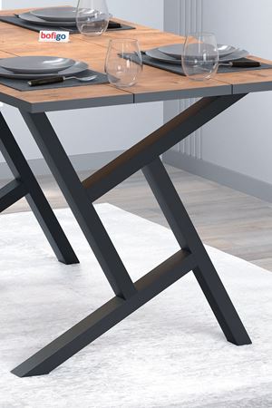 34-11-02  Luna Dining Table With Star Shaped Legs PINE