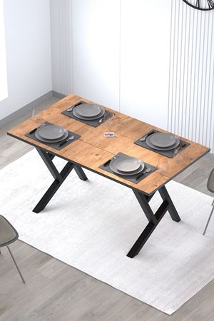 34-11-02  Luna Dining Table With Star Shaped Legs PINE