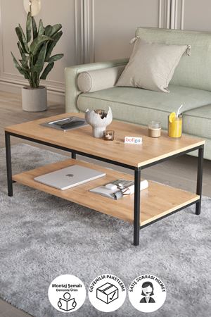 Bofigo Orta Sehpa Yan Sehpa Dekoratif Sehpa Metal Sehpa Athena Çam