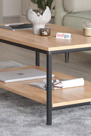 Bofigo Orta Sehpa Yan Sehpa Dekoratif Sehpa Metal Sehpa Athena Çam