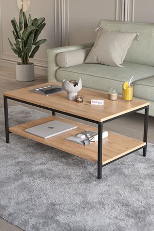 Bofigo Orta Sehpa Yan Sehpa Dekoratif Sehpa Metal Sehpa Athena Çam