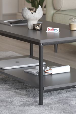 Bofigo Orta Sehpa Yan Sehpa Dekoratif Sehpa Metal Sehpa Athena Antrasit