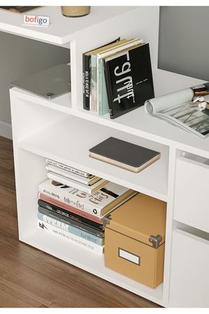 Bofigo Çalışma Masası Fonksiyonel Çalışma Masası Ofis Masası Beyaz