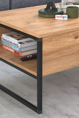 Bofigo Orta Sehpa Yan Sehpa Dekoratif Sehpa Metal Sehpa Zeus Çam