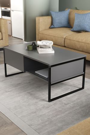 Bofigo Orta Sehpa Yan Sehpa Dekoratif Sehpa Metal Sehpa Zeus Antrasit