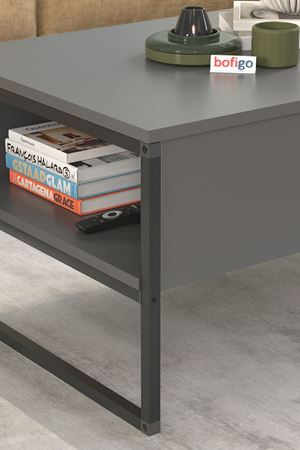 Bofigo Orta Sehpa Yan Sehpa Dekoratif Sehpa Metal Sehpa Zeus Antrasit