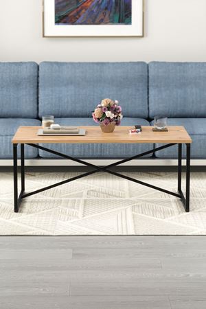 Bofigo Orta Sehpa Yan Sehpa Dekoratif Sehpa Metal Sehpa Hermes Çam