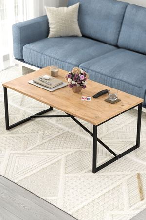 Bofigo Orta Sehpa Yan Sehpa Dekoratif Sehpa Metal Sehpa Hermes Çam