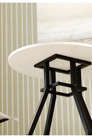 Bofigo Yuvarlak Yemek Masası 80 Cm Mutfak Masası Balkon Masası Roma Beyaz