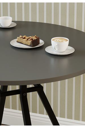 Bofigo Yuvarlak Yemek Masası 80 Cm Mutfak Masası Balkon Masası Roma Antrasit