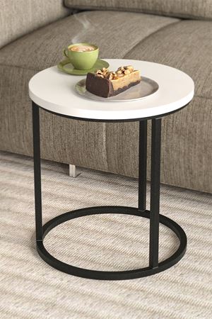 Bofigo 3lü Orta Sehpa Zigon Sehpa Yan Sehpa Kahve Sehpası Kamer Beyaz