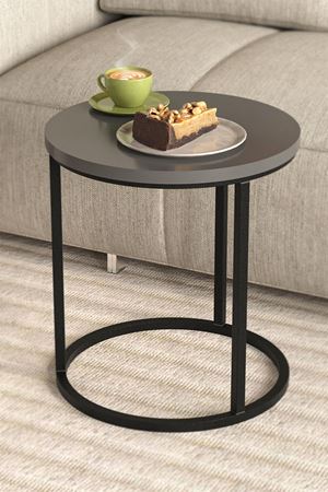 Bofigo 3lü Orta Sehpa Zigon Sehpa Yan Sehpa Kahve Sehpası Kamer Antrasit