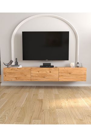 Bofigo TV Ünitesi TV Sehpası Düşer Kapaklı Tv Ünitesi Televizyon Sehpası 180 Cm Marvel Çam